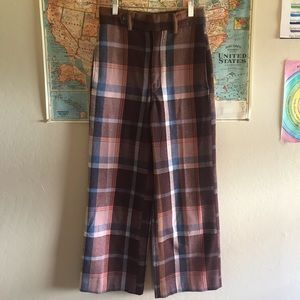 UO WOOL BLEND PLAID SLACKS SIZE 25
